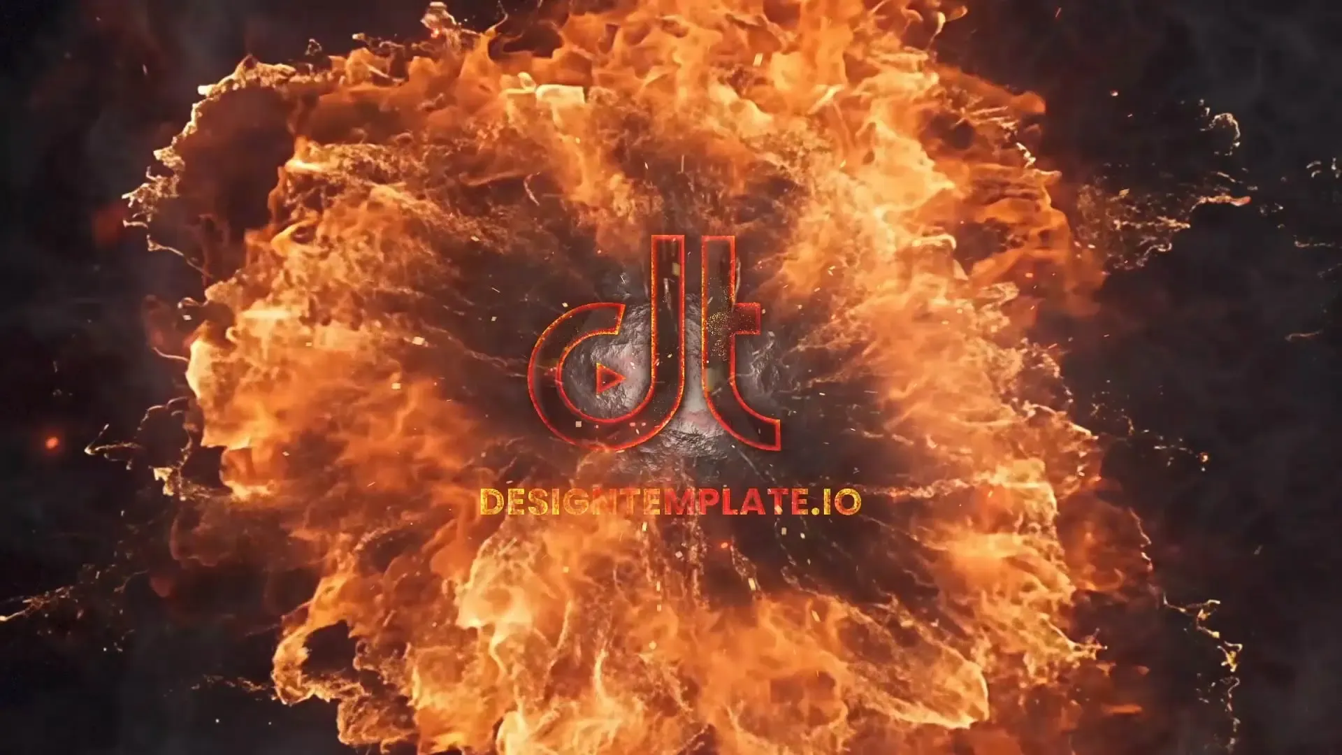 Dynamic Flame Explosion Logo Animation